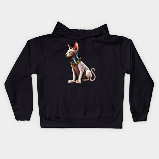 Sphynx Cat, Cat Lover Kids Hoodie by logiamerch