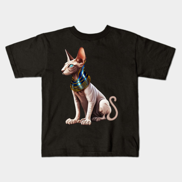 Sphynx Cat, Cat Lover Kids T-Shirt by logiamerch