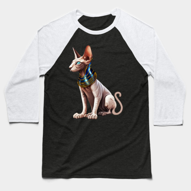 Sphynx Cat, Cat Lover Baseball T-Shirt by logiamerch