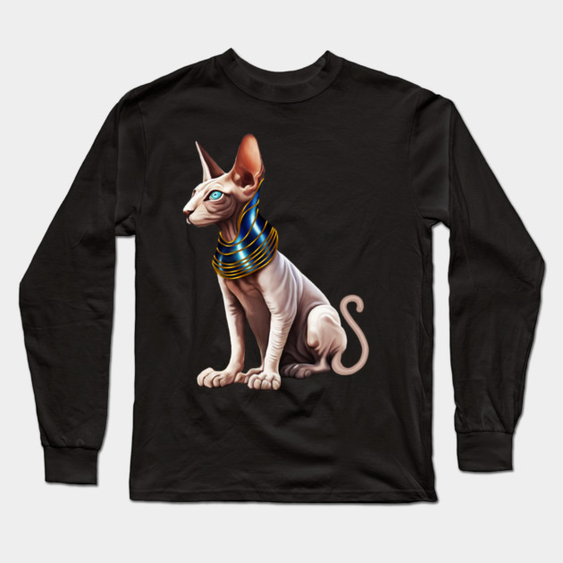 Sphynx Cat, Cat Lover Long Sleeve T-Shirt by logiamerch