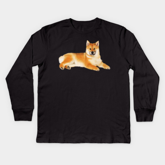 Shiba Inu Dog Resting, Love Shiba Inu Dogs Kids Long Sleeve T-Shirt by logiamerch