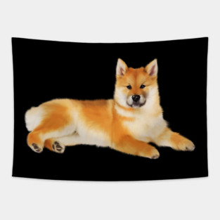Shiba Inu Dog Resting, Love Shiba Inu Dogs Tapestry