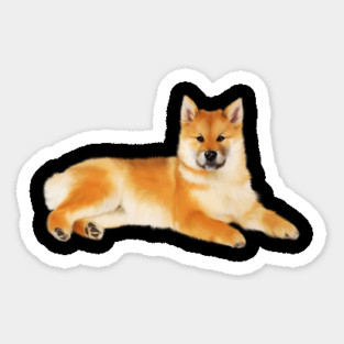 Shiba Inu Dog Resting, Love Shiba Inu Dogs Magnet