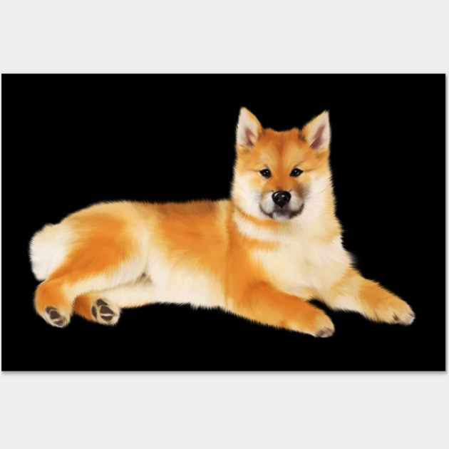 Shiba Inu Dog Resting, Love Shiba Inu Dogs Wall Art by logiamerch