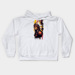 Native American Warrior V2 Kids Hoodie