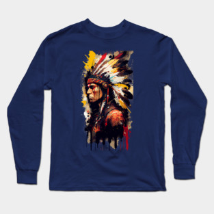 Native American Warrior V2 Long Sleeve T-Shirt