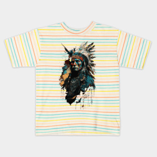 Native American Warrior V3 Kids T-Shirt