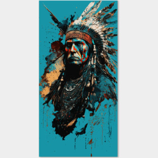 Native American Warrior V3 Posters and Art