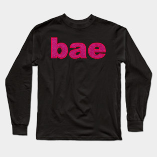 Bae in Red Glitter Long Sleeve T-Shirt