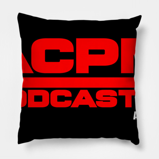 ACPN Logo - Red Monday Evening Fisticuffs Variant Pillow by Art Comedy Pop-Culture Network!