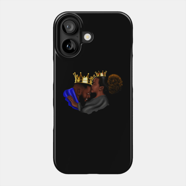 African Dad and Daughter, Fathers Day Gift. King and Princess Phone Case by logiamerch