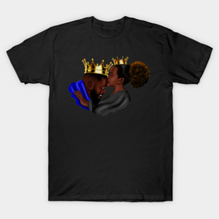 African Dad and Daughter, Fathers Day Gift. King and Princess T-Shirt