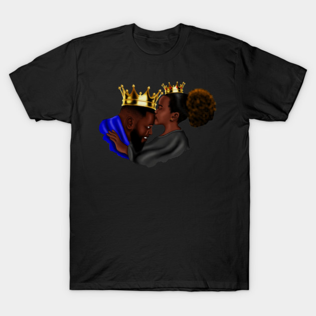 African Dad and Daughter, Fathers Day Gift. King and Princess T-Shirt by logiamerch
