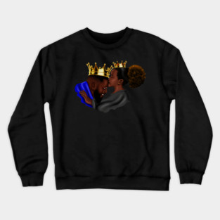 African Dad and Daughter, Fathers Day Gift. King and Princess Crewneck Sweatshirt