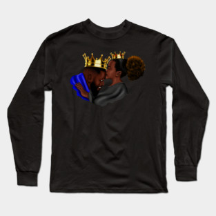 African Dad and Daughter, Fathers Day Gift. King and Princess Long Sleeve T-Shirt