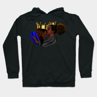 African Dad and Daughter, Fathers Day Gift. King and Princess Hoodie