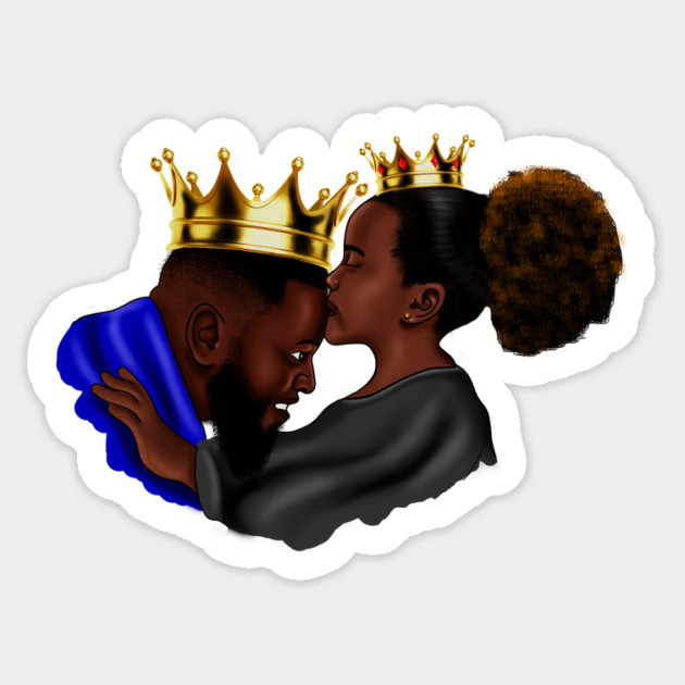 African Dad and Daughter, Fathers Day Gift. King and Princess Sticker by logiamerch