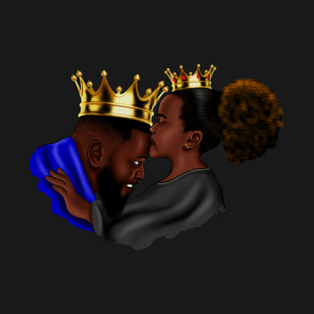 African Dad and Daughter, Fathers Day Gift. King and Princess by logiamerch
