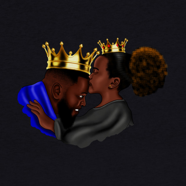 African Dad and Daughter, Fathers Day Gift. King and Princess by logiamerch