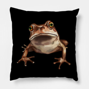 Brown Frog, Tropical Animal, Love Frogs Pillow