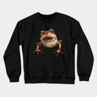Brown Frog, Tropical Animal, Love Frogs Crewneck Sweatshirt
