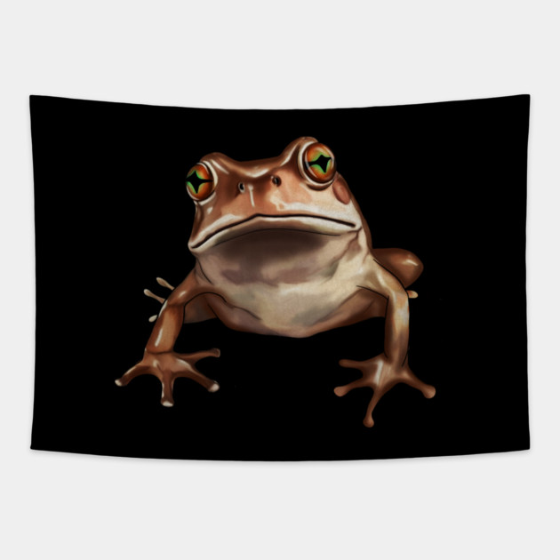 Brown Frog, Tropical Animal, Love Frogs Tapestry by logiamerch