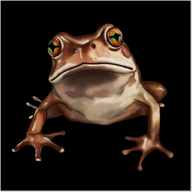 Brown Frog, Tropical Animal, Love Frogs Wall Art by logiamerch