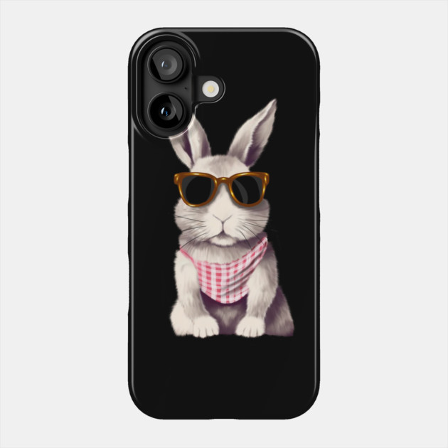 Cute Bunny Rabbit wearing Shades Phone Case by logiamerch