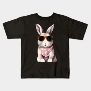 Cute Bunny Rabbit wearing Shades Kids T-Shirt