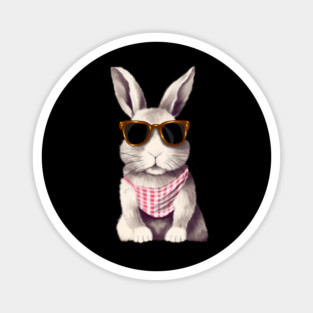Cute Bunny Rabbit wearing Shades Magnet