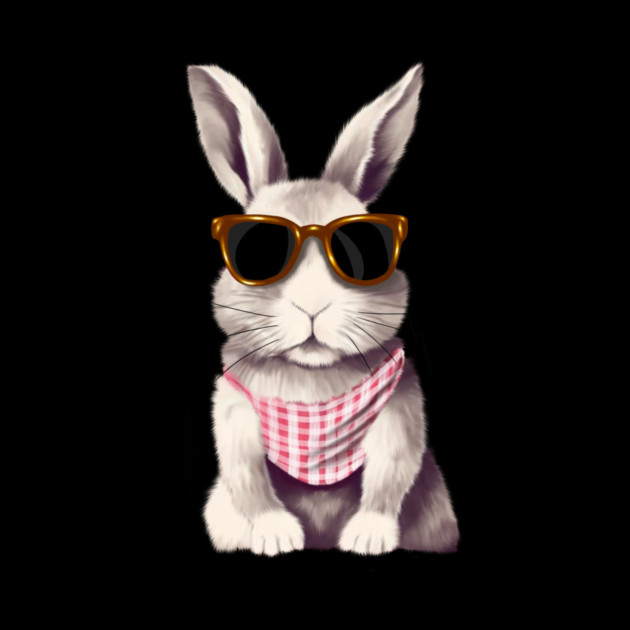 Cute Bunny Rabbit wearing Shades by logiamerch