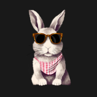 Cute Bunny Rabbit wearing Shades T-Shirt