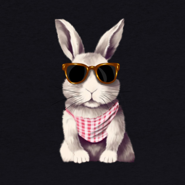Cute Bunny Rabbit wearing Shades by logiamerch