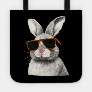 Cute Rabbit wearing Sun Glasses, Love Bunnies Tote