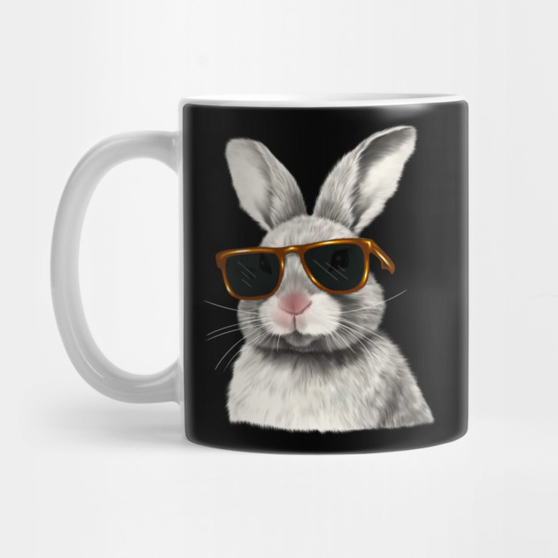 Cute Rabbit wearing Sun Glasses, Love Bunnies by logiamerch