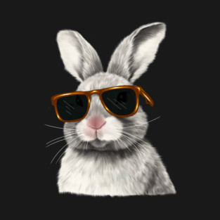 Cute Rabbit wearing Sun Glasses, Love Bunnies T-Shirt