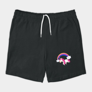 Kawaii Unicorn with Rainbow, Love Unicorns Shorts
