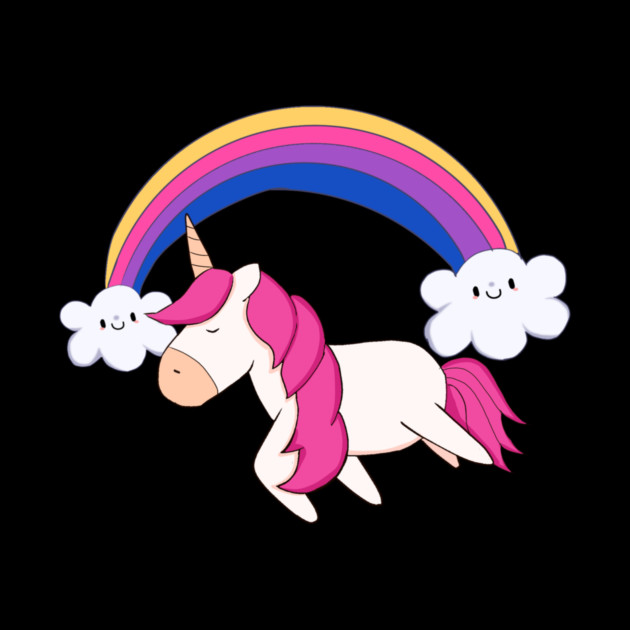 Kawaii Unicorn with Rainbow, Love Unicorns by logiamerch