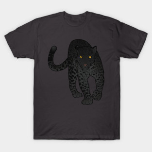 Black Jaguar Panther Stalking T-Shirt