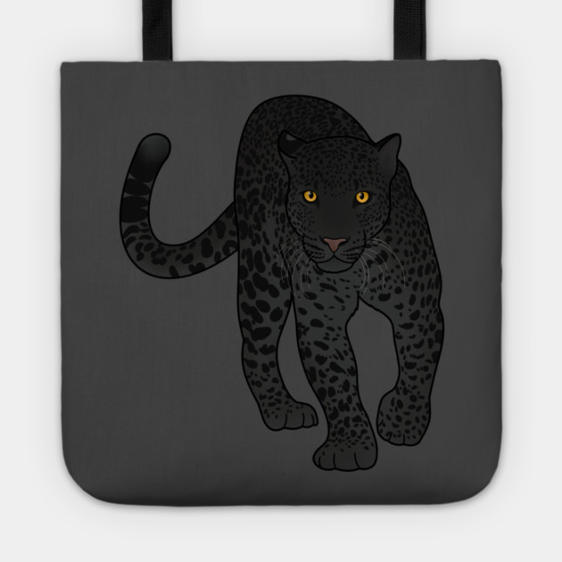 Black Jaguar Panther Stalking Tote by logiamerch