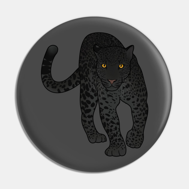Black Jaguar Panther Stalking Pin by logiamerch