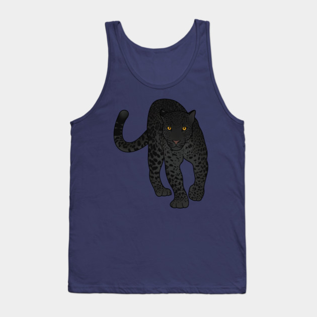 Black Jaguar Panther Stalking Tank Top by logiamerch
