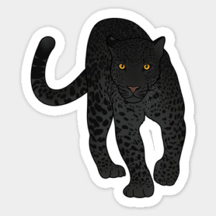 Black Jaguar Panther Stalking Sticker