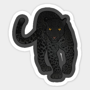 Black Jaguar Panther Stalking Magnet