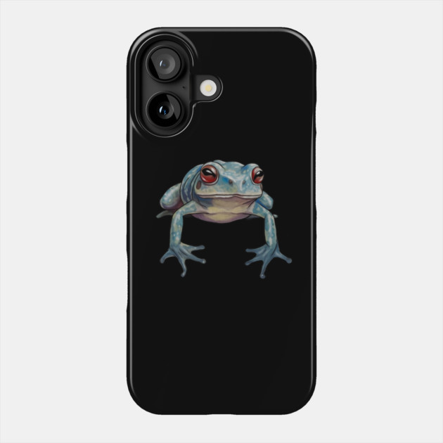 Blue Tropical Frog, Love Frogs Phone Case by logiamerch