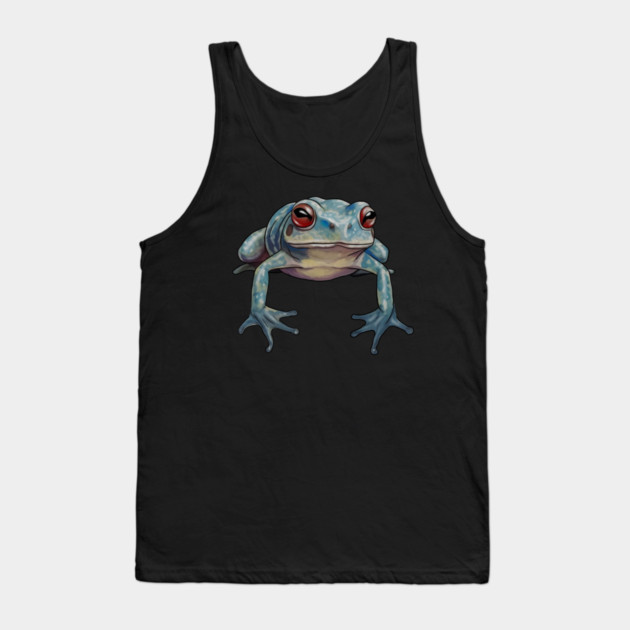 Blue Tropical Frog, Love Frogs Tank Top by logiamerch