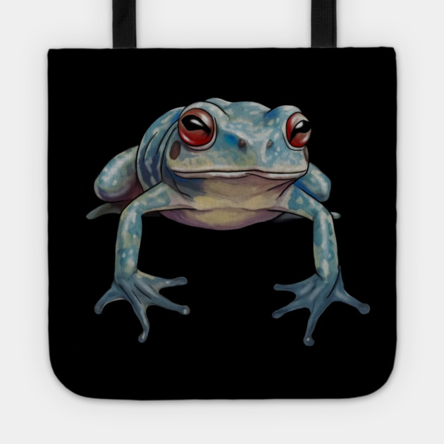 Blue Tropical Frog, Love Frogs Tote by logiamerch