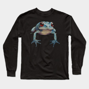 Blue Tropical Frog, Love Frogs Long Sleeve T-Shirt