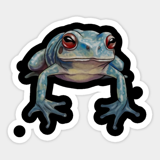 Blue Tropical Frog, Love Frogs Magnet by logiamerch