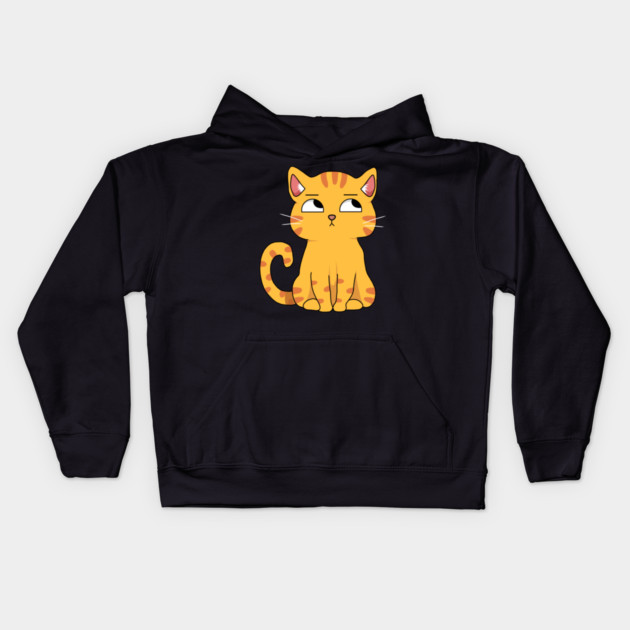 Cute Cat Kawaii Style, Ginger Cat Kids Hoodie by logiamerch